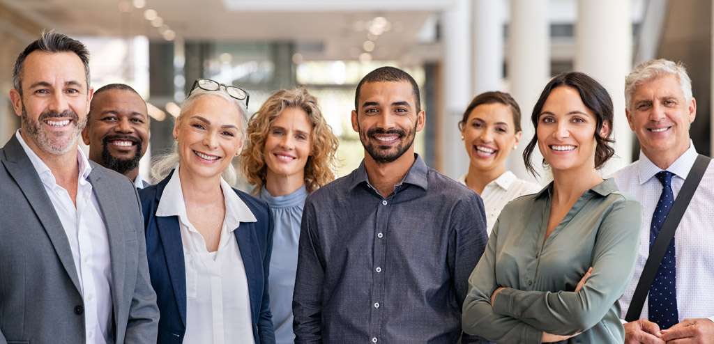Group photo of a colleagues from the same office