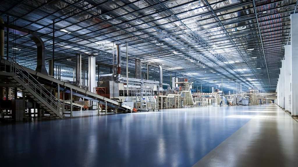 An empty commercial industrial space in the UK.