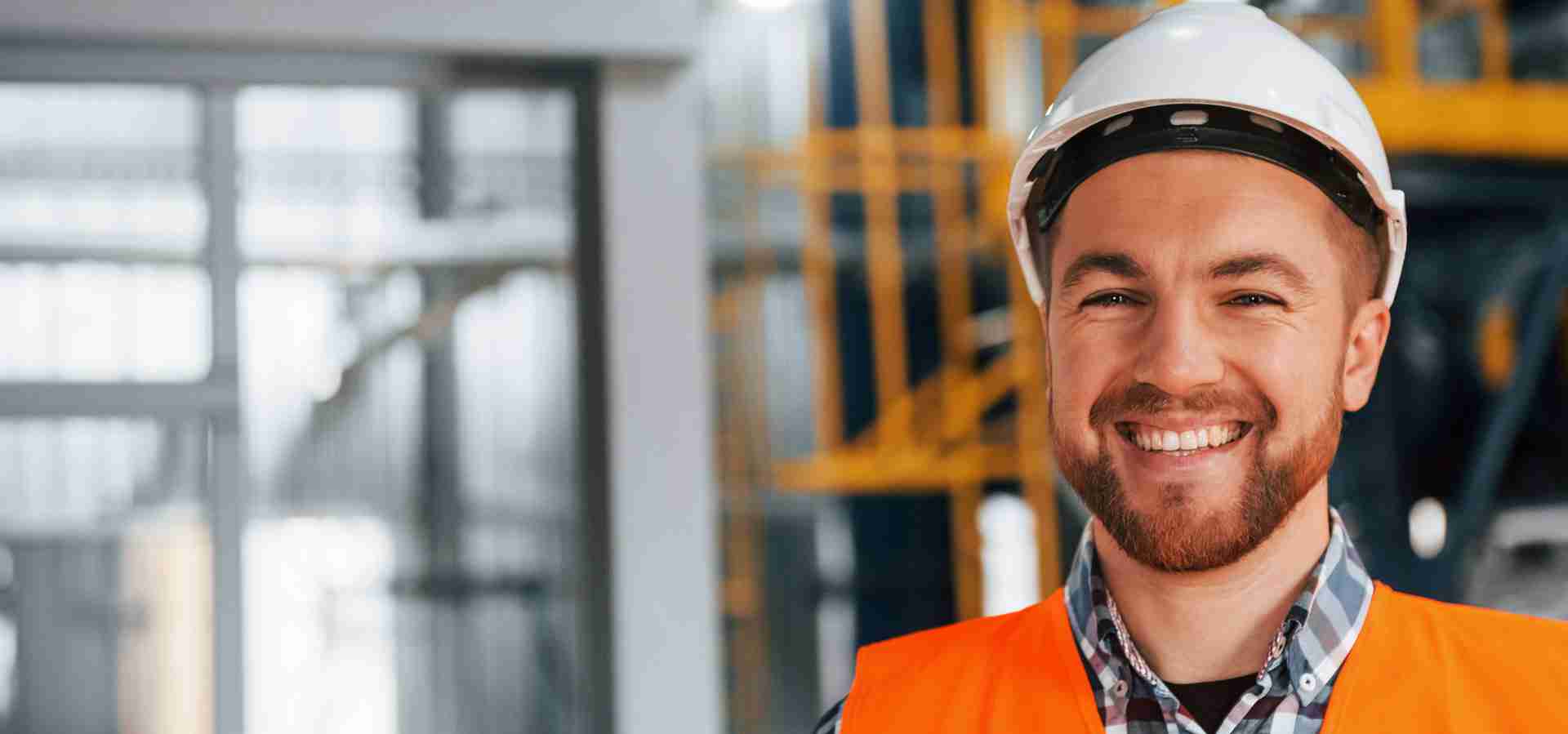 Smiling electrical engineer