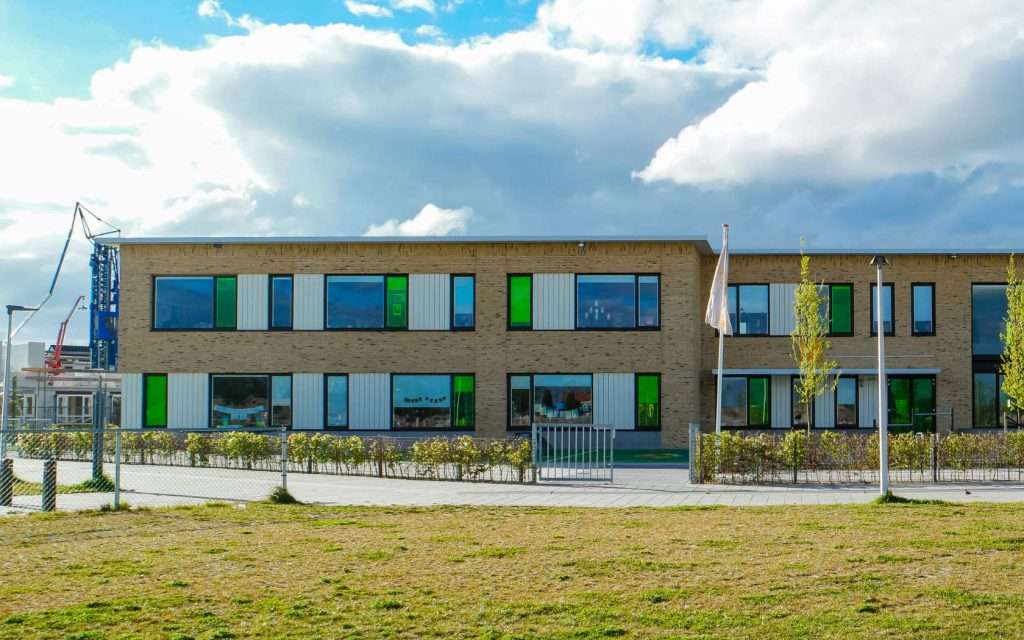 Modern school in a sub urban area